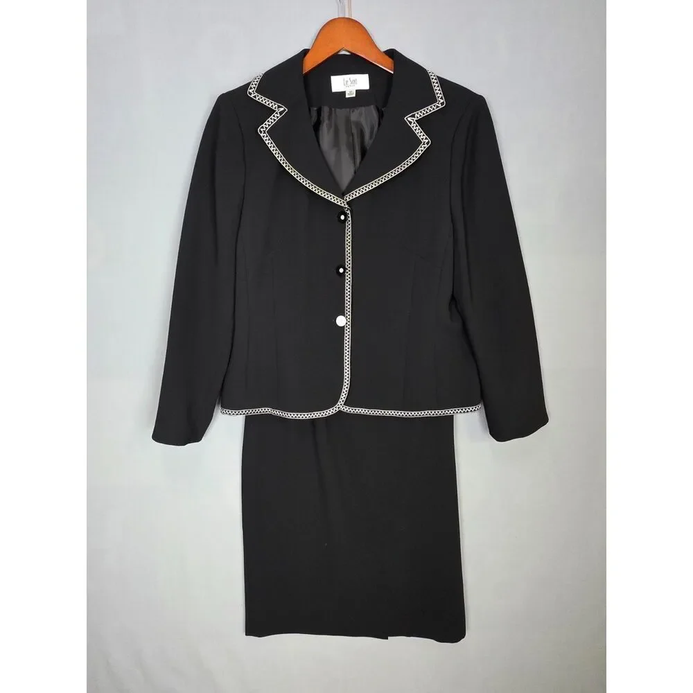 Vintage Le Suite 16 Petite Skirt Suit Blazer Business Corpcore Professional